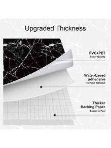 1 卷大理石接触纸壁纸，撕下即贴，适用于厨房橱柜乙烯基自粘台面搁板衬垫，15.74 英寸 X 393.7 英寸 - 彩色 - 查看 4