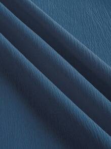 Flirla Plus Size Women's Solid Color Simple Daily Tie Belted Dress For New Year Clothes Maxi Women Outfit - Blue - View 4