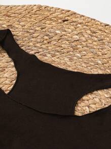 SHEIN LUNE Vintage Frauen Lässig Tank Top mit Slogan & Retro Auto Muster, figurbetont, Rundhalsausschnitt, Sommer