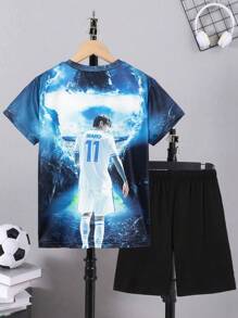 Set 2 bucăți de tricouri sportive de fotbal pentru băieți între adolescenți