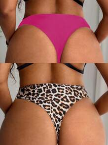 SHEIN Swim Curve Plus Size Bikini Bottoms Thong Bikini