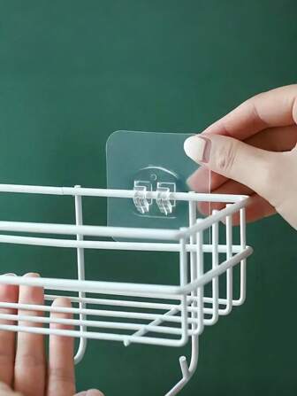 1/10pcs透明粘钩壁挂式粘钩自粘挂钩壁挂式固定挂钩多用途粘性墙钩