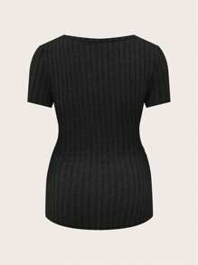 SHEIN Pregnant Women Short Sleeve T-Shirt, Casual Solid Color Versatile - Multicolor - View 8