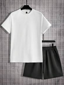 Manfinity EMRG Streetwear Gangster Mask Printed Plus Size T-Shirt Set For Men - Multicolor - View 3