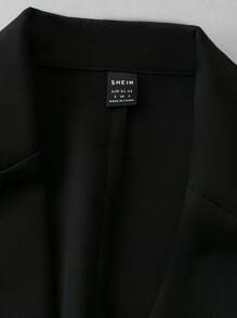 SHEIN Unity 女士休闲露肩设计连衣裙和长袖夹克 2 件套装，秋冬