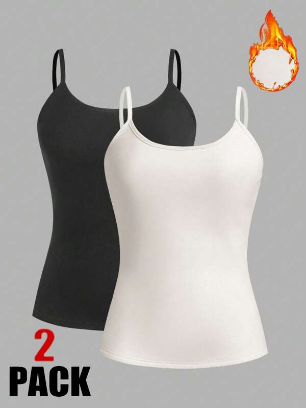 SHEIN EZwear Schwarz-weißes gestricktes Damen Camisole