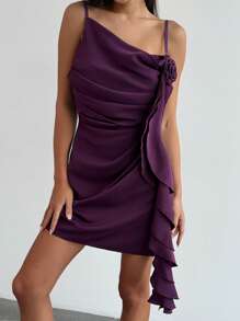 Aloruh Women's Sleeveless Solid Color Mini Dress, Simple And Fashionable, Suitable For Summer Summer Summer Outfits Summer Clothes Beach Outfits For Woman Beach  Wedding Guest Dress Women Bridal Shower Dress White  Brunch Outfits For Women   Elegant Wedding Bridesmaid Dresses Elegant Evening Party Modest Chiffon