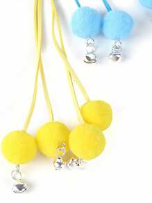 PETSIN 1 pieza Varita de juego con mariposa y campanilla para gatos con diseño de pequeño monstruo, vara de juego para la diversión del gato