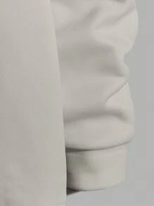 RueChic Men Rose Embriodery Regular Hoodie Sweatshirt - Beige - View 3