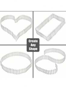 1 件 35 英寸微型仙女花园栅栏，装饰性白色木制尖头栅栏，迷你木制花园栅栏，适用于工艺品、DIY 模型项目、玩具屋、花盆 - 彩色 - 查看 2