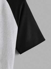 SHEIN Essnce maglietta aderente da donna a maniche corte con grafica carina di panda, scollo tondo, adatta per l'estate - Grigio Chiaro - Visualizzare 5