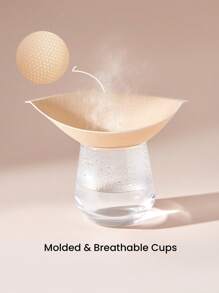 LUVLETTE Plus Woman Lingerie Black Breathable Strapless No-Show Seamless Push-Up Underwire T-Shirt Lingerie As Outerwear Basic Half Bra