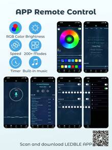 Teckwe 适合生日派对、聚会、夜间氛围的 USB 装饰灯 - 黑色 - 查看 4