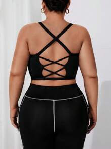 SHEIN Sport Studio Fashion Women's Plus Size Fitness Running Sports Bra