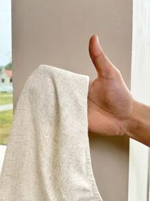 SHEIN EZwear Apricot Linen Bandeau Top And Long Skirt Set