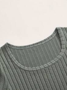 SHEIN Pregnant Women Short Sleeve T-Shirt, Casual Solid Color Versatile - Multicolor - View 11