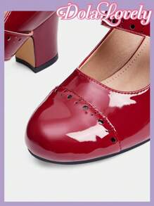 Dola Lovely Zapatos de tacón alto burdeos para mujer, minimalistas y de moda para uso casual diario