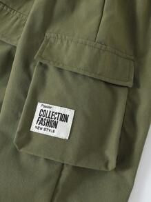 SHEIN 2件套男童短袖纯色圆领T恤和裤子套装 - 彩色 - 查看 5