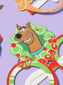 SCOOBY-DOO X SHEIN 可爱卡通狗和字母图案纸质眼镜、服装眼镜 - 綠色 - 查看 3