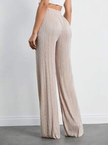 SHEIN Tall Women's Woven Tie Waist Wide Leg Pants