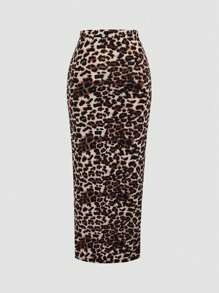 Sweetra Damen Sommer Lässig Geraffter High Slit Bodycon Rock Y2K Damen Rock - Verschiedenfarbig - Übersicht 7