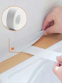 SHEIN 1pc PVC Sealing Strip For Bathroom Kitchen Accessories,Shower Bath Sealing Strip Tape Caulk Strip Self Adhesive Waterproof Wall Sticker Sink Edge Tape