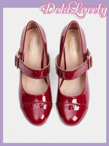 Dola Lovely Zapatos de tacón alto burdeos para mujer, minimalistas y de moda para uso casual diario