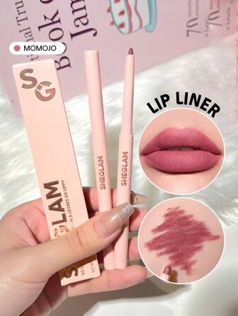SHEGLAM So Lippy Lip Liner-Momojo Creamy Matte Lip Liner Pencil High Pigment Not Easy To Fade Silky Smooth Matte Contour Tint Lip Makeup Brand Beauty Makeup Face Paint Cosmetic For Women Girls Perfect For Fall Winter Ideal For Y2K Fancy Fashion Suitable For Birthday Christmas Present Party Ready Best Color