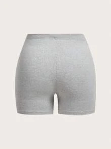 SHEIN Tall CURVE 加大码女款 2 件套休闲针织紧身女式短款打底裤，春夏季