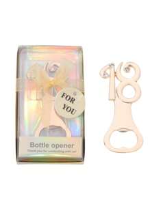 SHEIN 1 pieza Abrebotellas con número creativo 18 para fiesta de cumpleaños