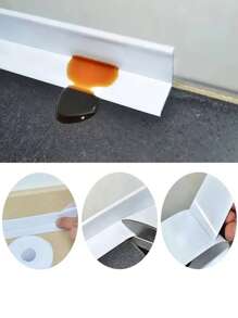 SHEIN 1pc PVC Sealing Strip For Bathroom Kitchen Accessories,Shower Bath Sealing Strip Tape Caulk Strip Self Adhesive Waterproof Wall Sticker Sink Edge Tape