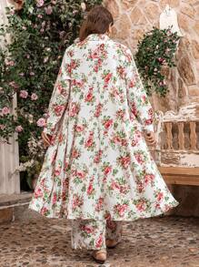 Breezaya Plus Size 2pcs Summer Outfits For Women, St. Patrick's Day Rave Outfits, Festival Spring Break Outfits, St. Patrick Boho Style - Multicolor - View 2