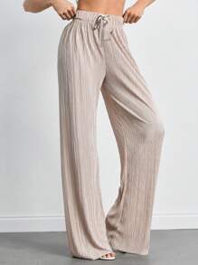 SHEIN Tall Women's Woven Tie Waist Wide Leg Pants