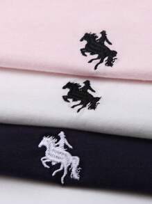 SHEIN EZwear 3 件套 V 领针织休闲短袖 T 恤套装，适合日常穿着