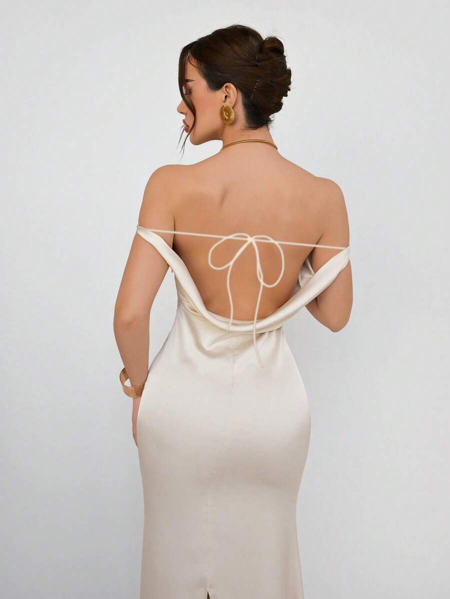 Aloruh Women's Elegant Solid Color Strapless Backless Dresses Women's Spring Clothing Prom Dresses Easter Beach Wear Summer Dresses Suit Cute Casual Wedding Graduation Dresses Holiday Dresses Carnival Dresses Holiday Wedding Guest Dresses Women's Dresses Business Casual Birthday Dresses Club Dresses Women's Sexy Beach Wear Boho Prom Dresses Bridal Party Dresses Sexy Holiday Dresses Bridesmaid Dresses Beach Vacation Elegant Clothing Tea Party Dresses Champagne Dresses