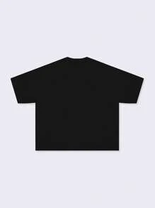 ROMWE MEN Street Life Heavy Weight Oversize Short Men's Graphic Print T-Shirt