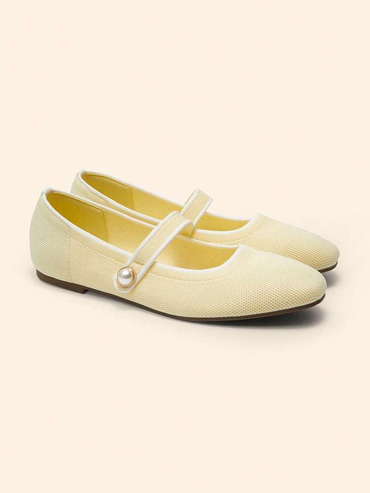 CUCCOO BASICS Women's Fashion Square Toe Flat Casual Slip-On Shoes For Christmas Spring Shoes