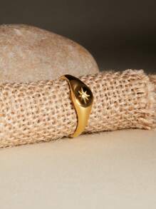 Nuevo anillo de mujer de moda con chapeado de oro de 18K no al vacío y diseños únicos variados, con diamantes incrustados y que no se descolora