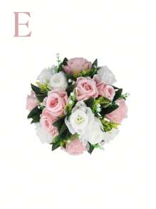 SHEIN 1 pieza, Bolas de flores artificiales centros de mesa de boda, arreglo de flores falsas de rosa e hortensia, centro de mesa artificial para decoración de boda, fiesta y hogar
