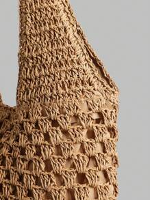 Ontre Vacation Casual Versatile Hollow Straw Shoulder Bag