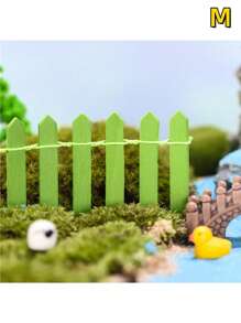 1 件 35 英寸微型仙女花园栅栏，装饰性白色木制尖头栅栏，迷你木制花园栅栏，适用于工艺品、DIY 模型项目、玩具屋、花盆 - 彩色 - 查看 9