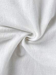 SHEIN Maternity Solid Color Casual Shorts, Suitable For Summer - White - View 7