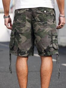 Manfinity LEGND Men's Camo Print Utility Denim Shorts - Multicolor - View 2