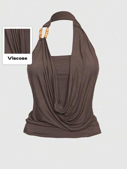 Grunge Punk Damen Große Größen Retro Subkultur Perlen Träger Top