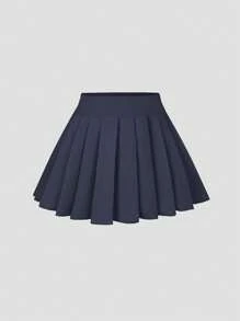 Sweetra Women's Elegant Luxury Style Decorated Button Cardigan Vest + Pleated Mini Skirt 2 Pieces Suit Set For Party Y2K Outfit  - Baby Blue - View 4