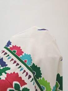 Elenzga 2 件女式花卉印花蝙蝠袖衬衫和裤子套装