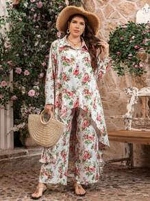 Breezaya Plus Size 2pcs Summer Outfits For Women, St. Patrick's Day Rave Outfits, Festival Spring Break Outfits, St. Patrick Boho Style - Multicolor - View 5