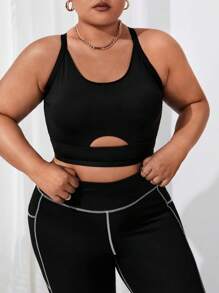 SHEIN Sport Studio Fashion Women's Plus Size Fitness Running Sports Bra