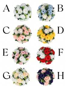 SHEIN 1 pieza, Bolas de flores artificiales centros de mesa de boda, arreglo de flores falsas de rosa e hortensia, centro de mesa artificial para decoración de boda, fiesta y hogar