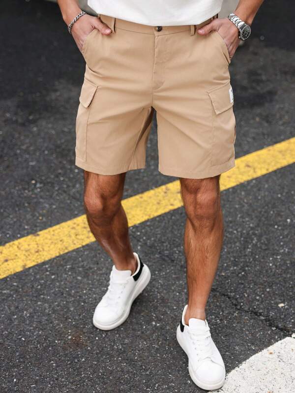 Manfinity Bizformal Shorts cargo couleur unie décontractés pour hommes